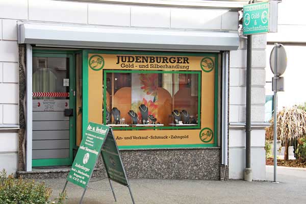 Außenansicht des Geschäftes Judenburger Gold- und Silberhandlung in Judenburg