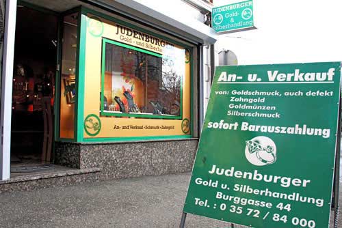 Außenansicht des Geschäftes Judenburger Gold- und Silberhandlung in Judenburg